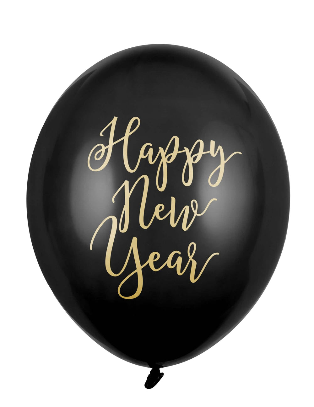 Latexové balóny Happy New Year čierna a zlatá
