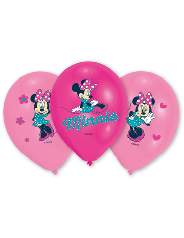 6 latexových balónov Minnie