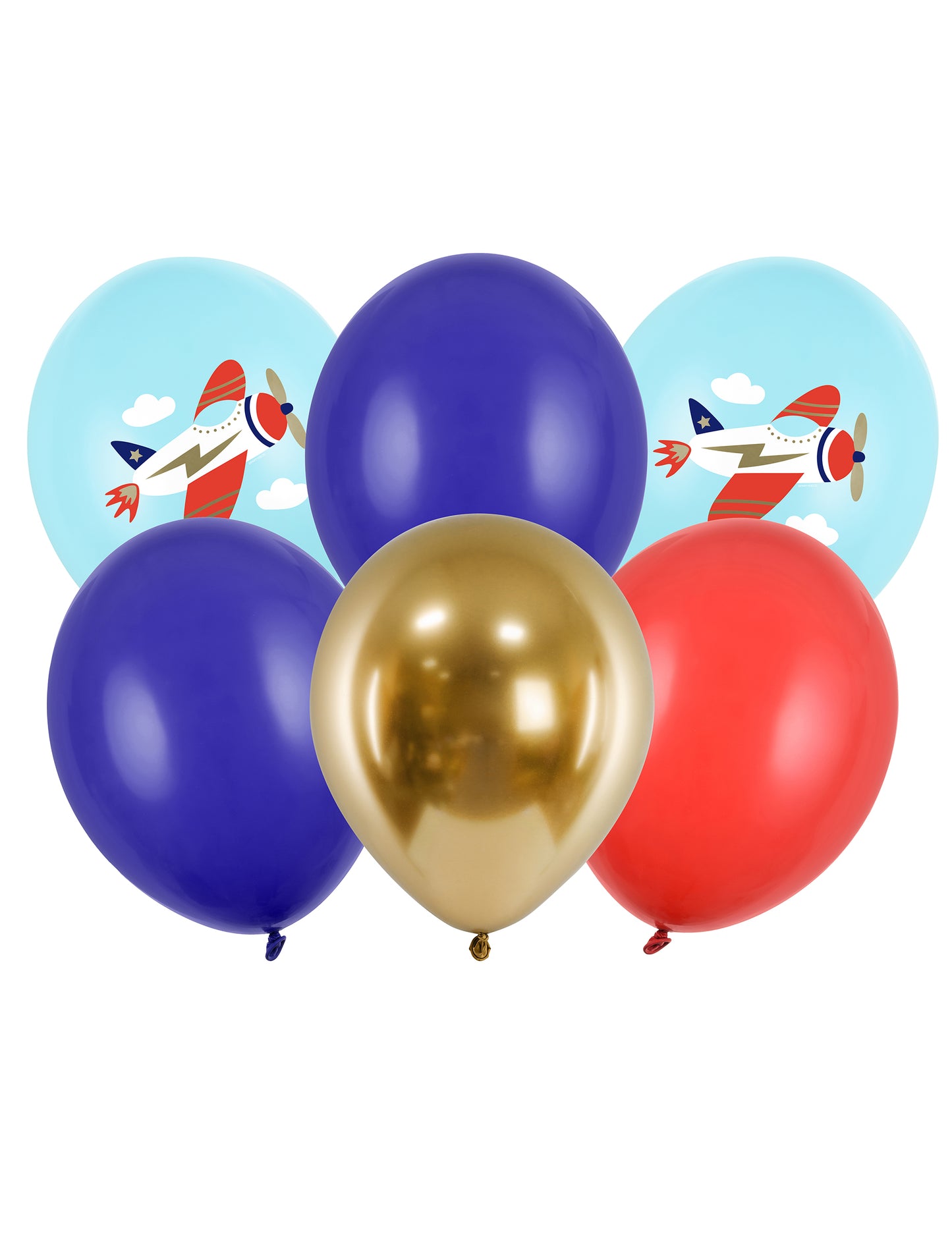 6 balónov, malé lietadlo, 30 cm k narodeninám dieťaťa