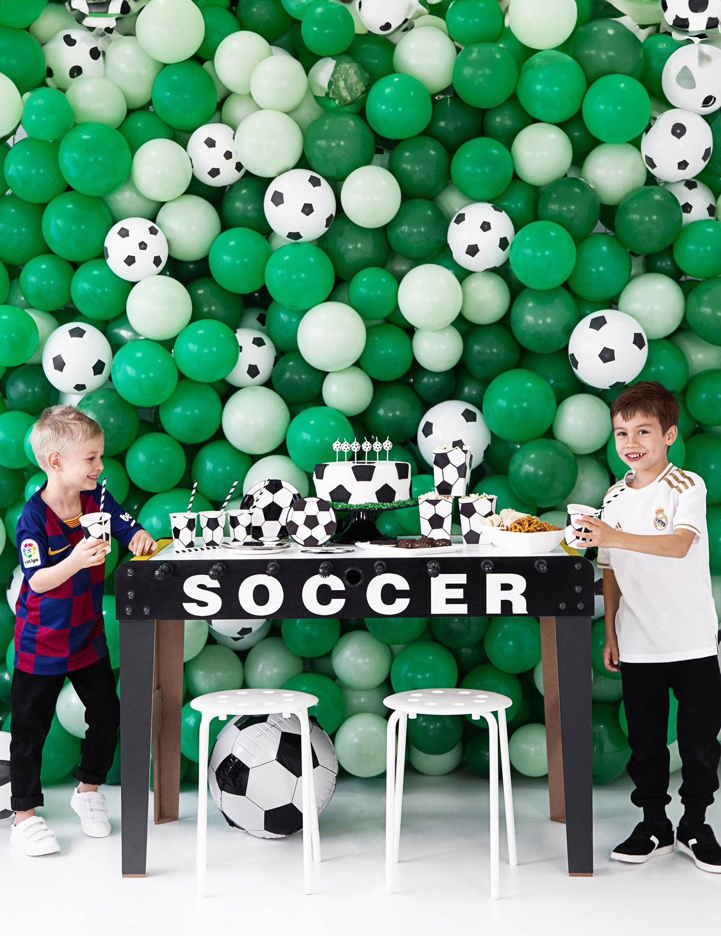 6 futbalových skriniek popcorn
