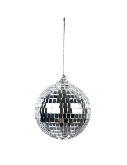 Boule à facettes disco pour fête argentée brillante