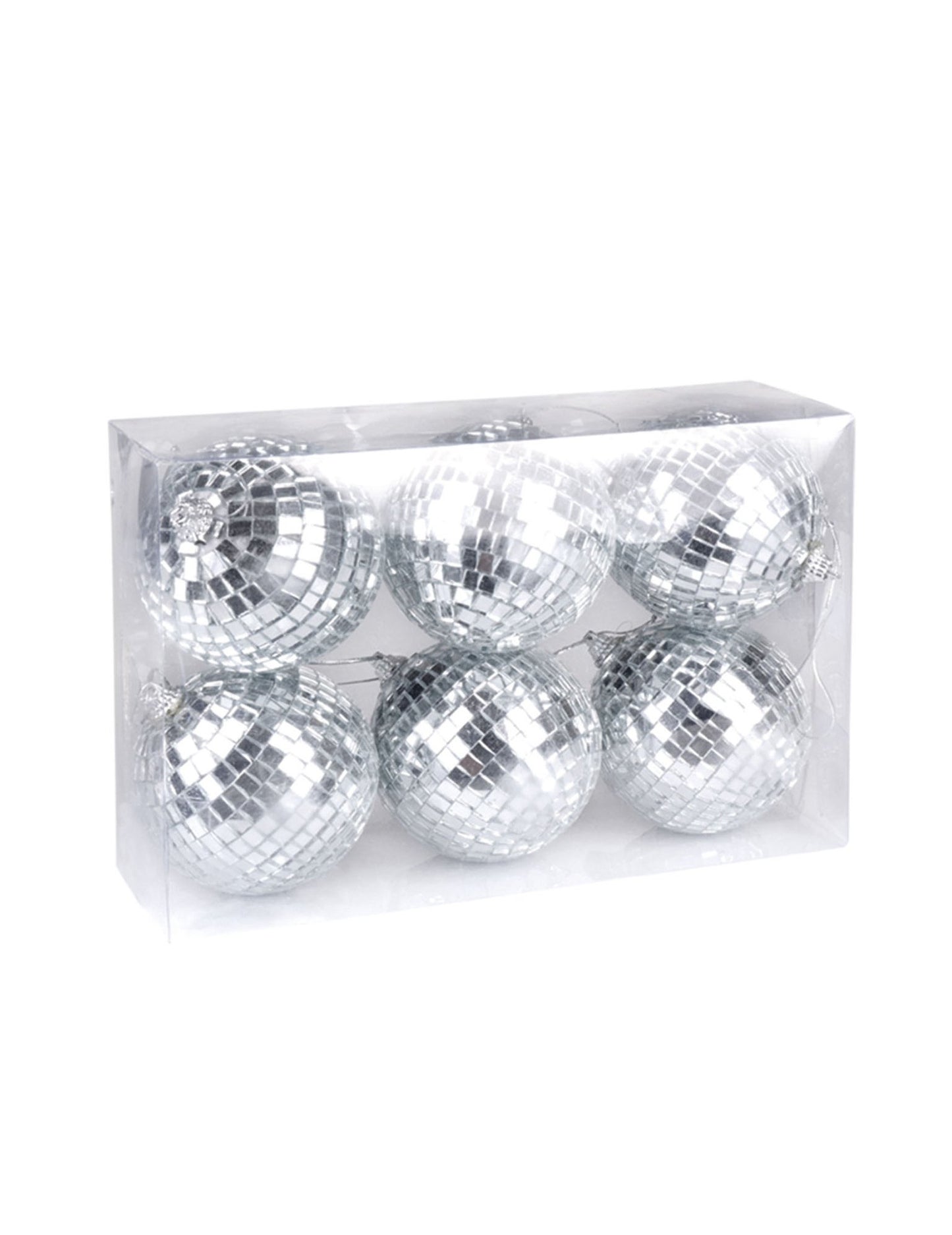Lot de 6 en boîte de la boule à facettes disco pour fête