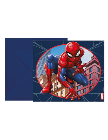 6 pozvánkových kariet s obálkami Spiderman