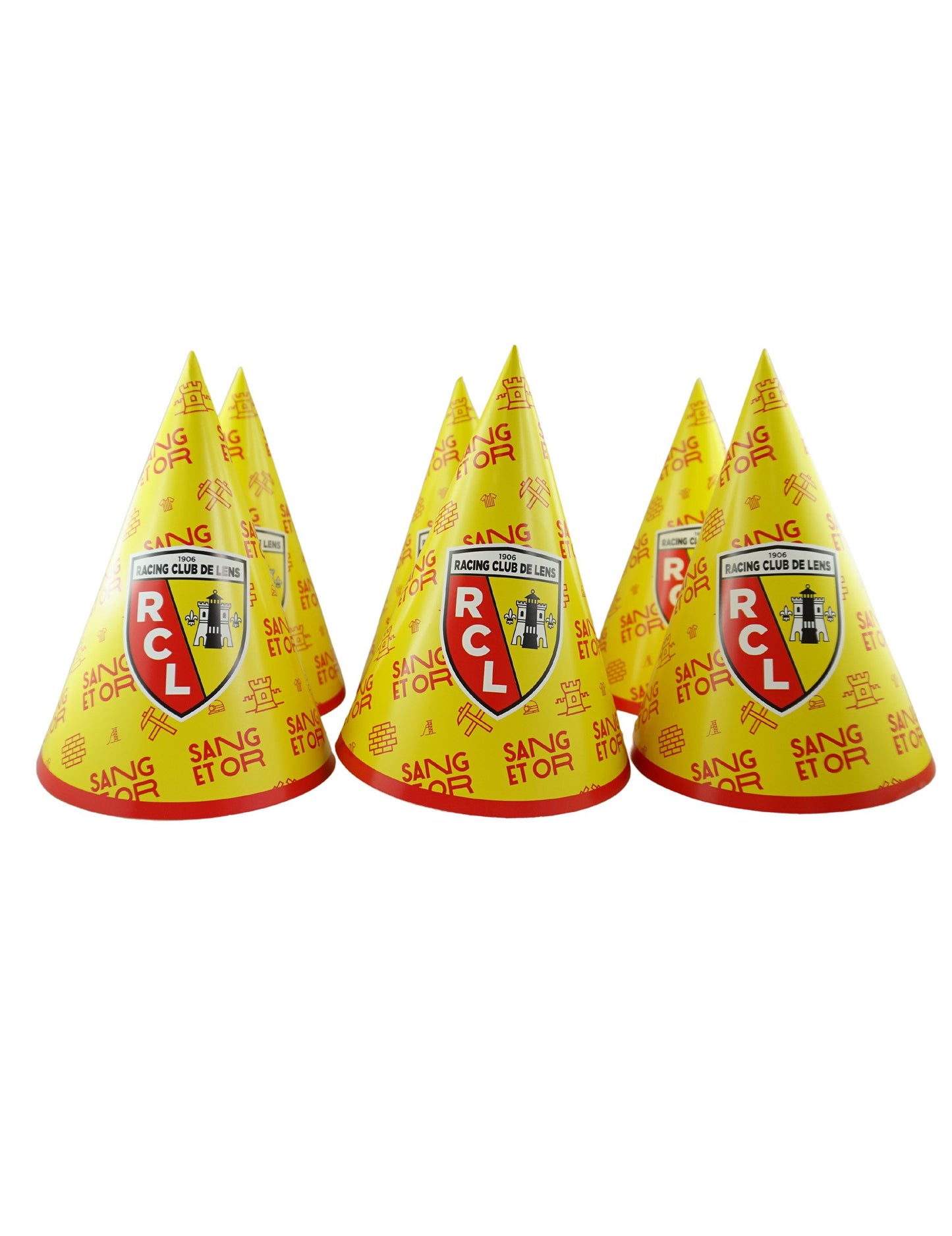 6 kartónových klobúkov v šošovke Carton RC 16 cm