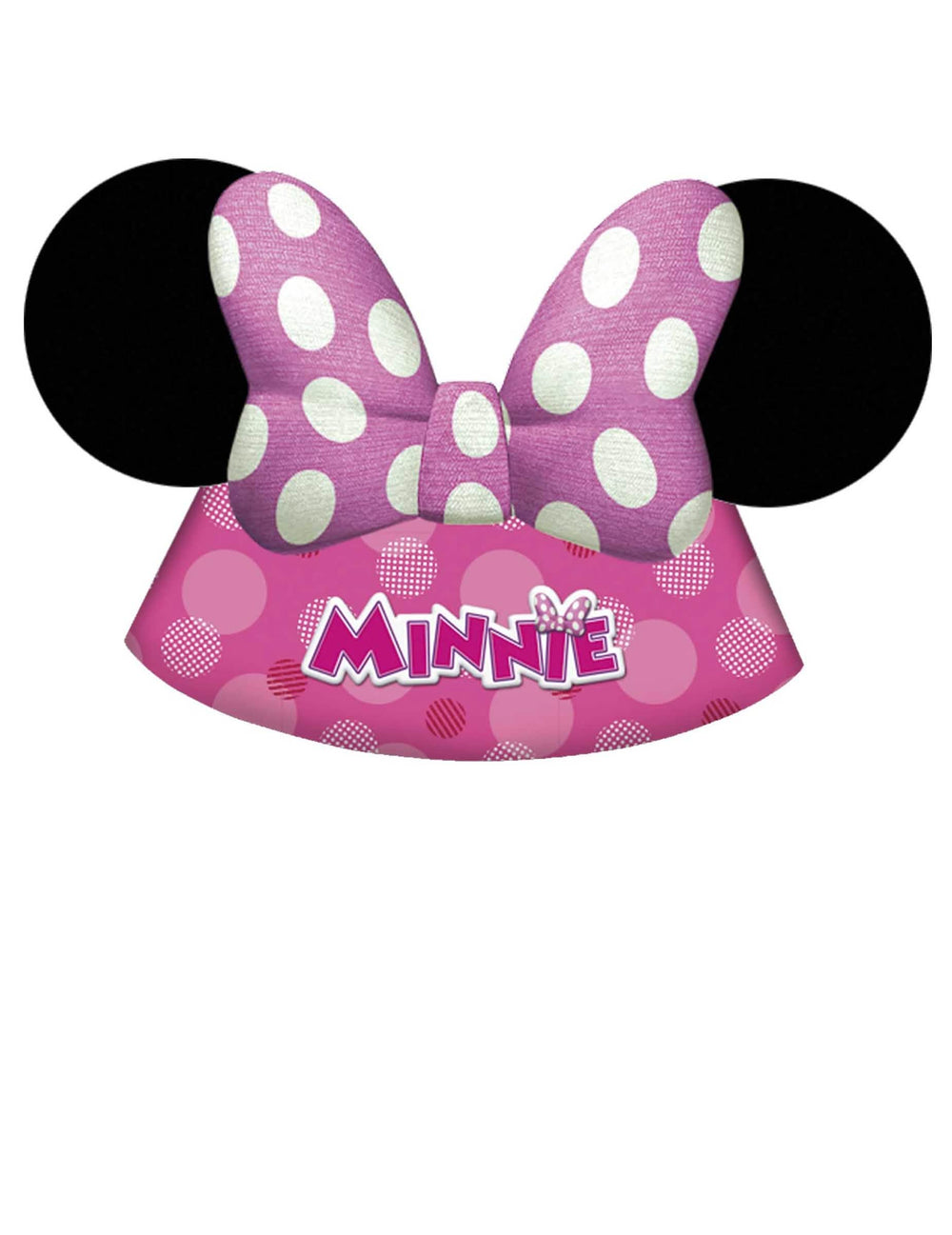 klobúky na oslavu Minnie Bow-Tique pre dieťa ružová s bodkami s uši a mašľou