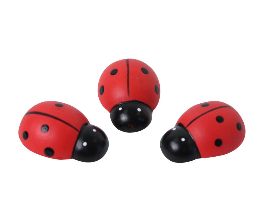 6 drevených lienok 3 cm dekoračných samolepiacich 