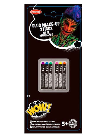 6 crayons gras fluo UV pour enfant multicolore