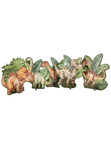 6 stolových dekorácií s dinosaurami zo zeleného papiera, 8,5 až 12 cm cm na narodeniny