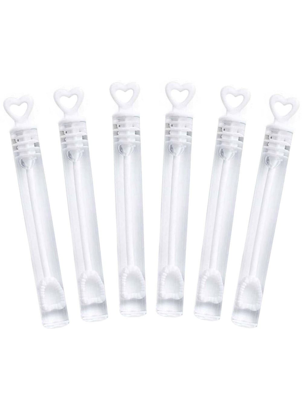 Flacons de bulles à savon mariage pour invités blancs avec bouchon cœur