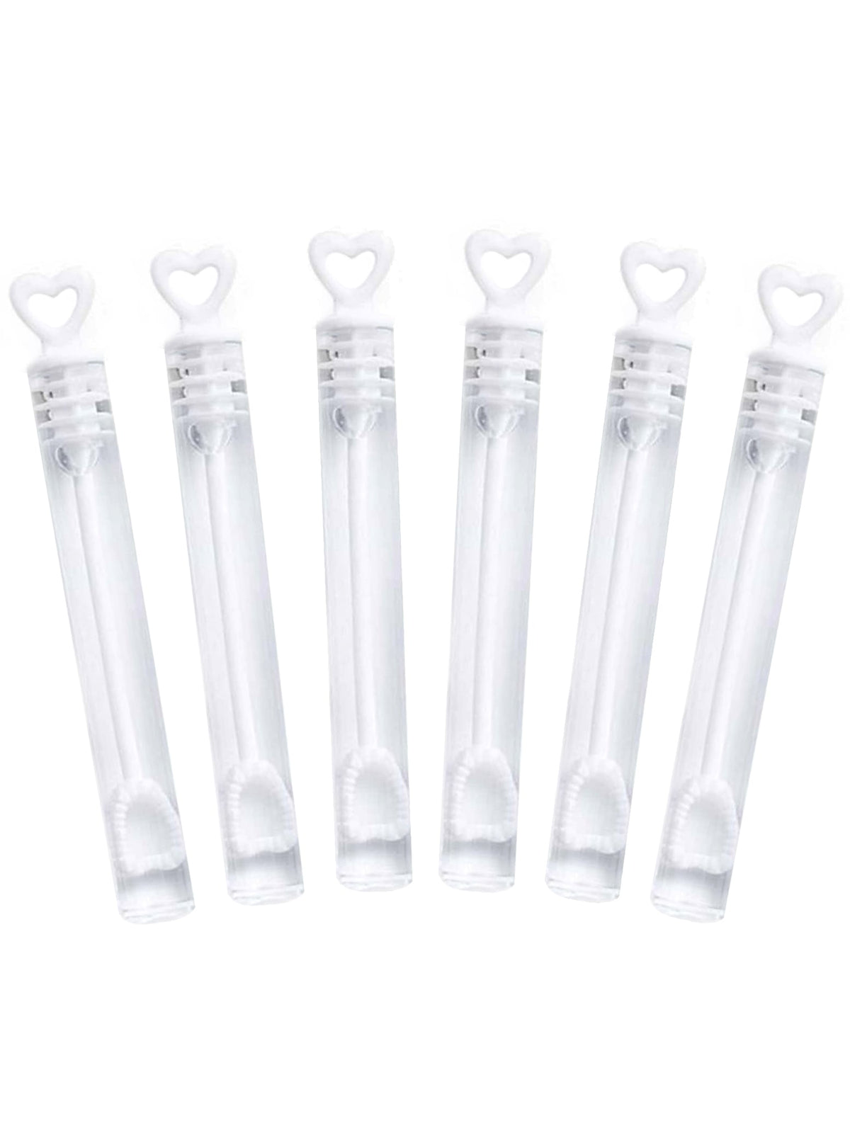 Flacons de bulles à savon mariage pour invités blancs avec bouchon cœur