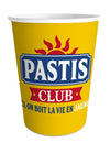 Gobelets apéro Pastis Club pour adulte jaune