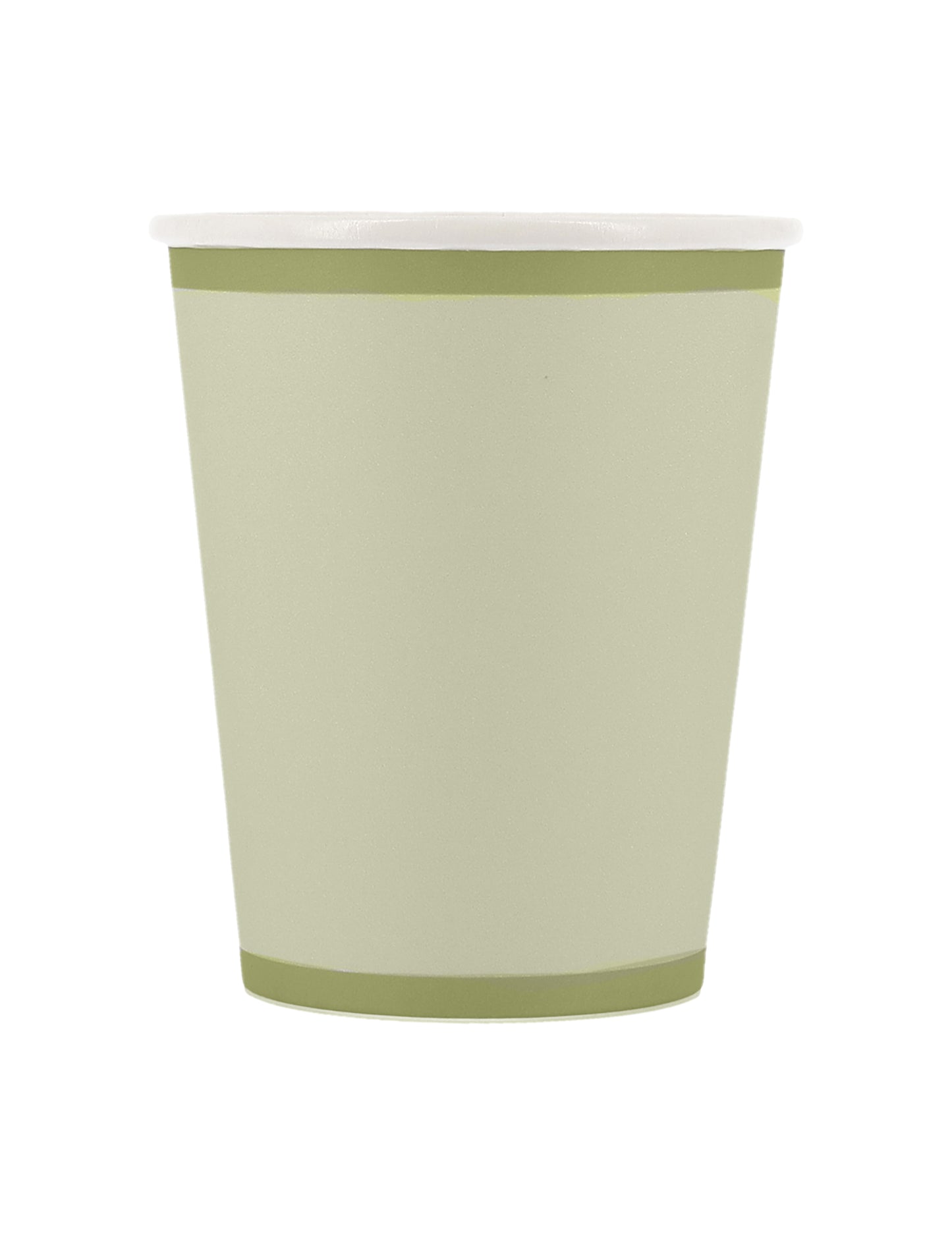 6 dvojfarebných kartónových pohárov v sivozelenej a šalviovozelenej farbe