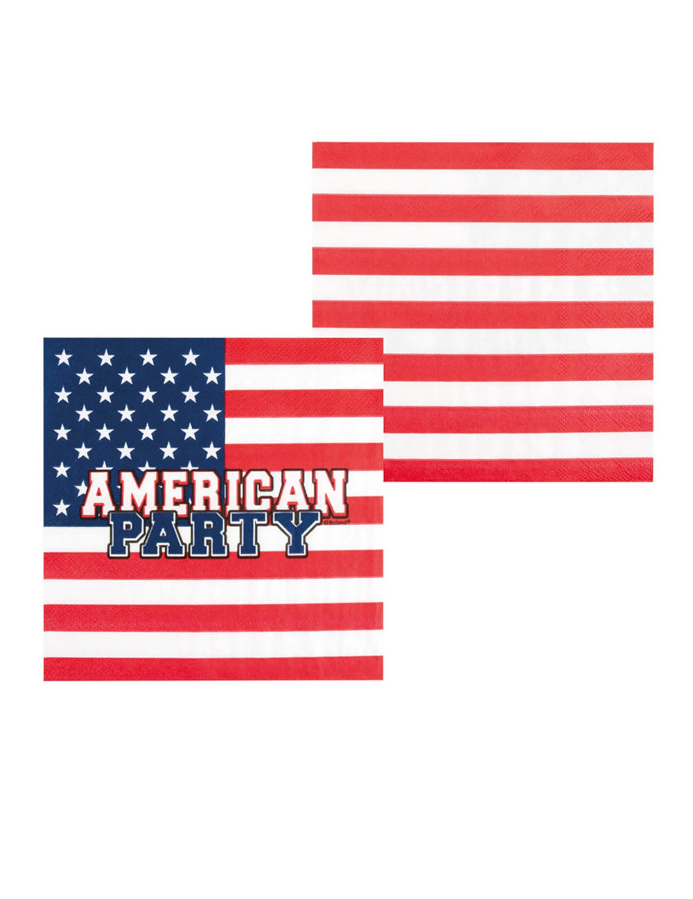 Detail červených a bielych prúžkov papierové obrúsky American party