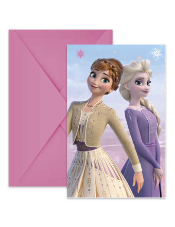 6 pozvánok s obálkami Ľadové kráľovstvo™