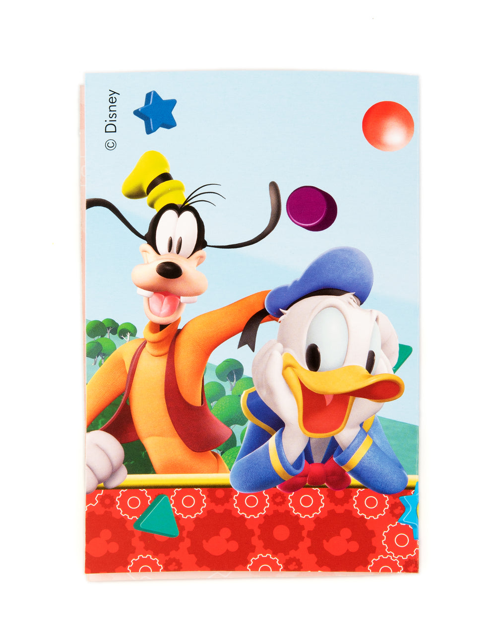 Illustration montrant Dingo et Donald Duck des invitations carton Mickey Mouse