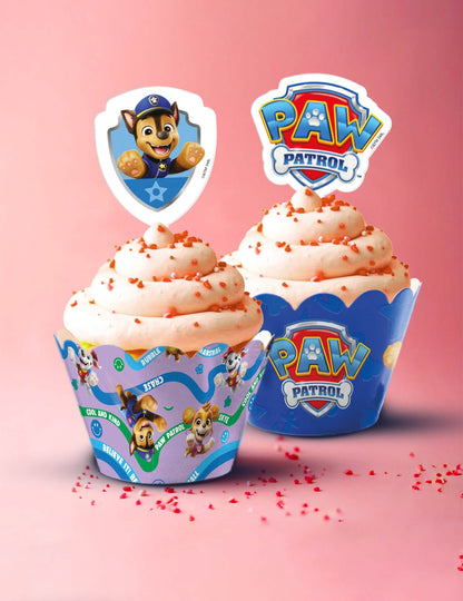 Sada 6 dekorácií na muffiny s toppermi Labková patrola™