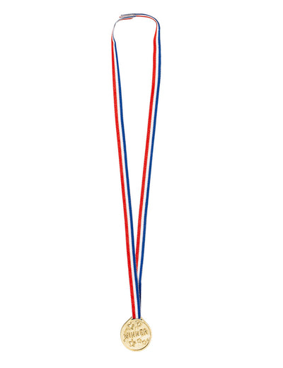 Médaille winner pour enfant dorée avec ruban bleu blanc rouge