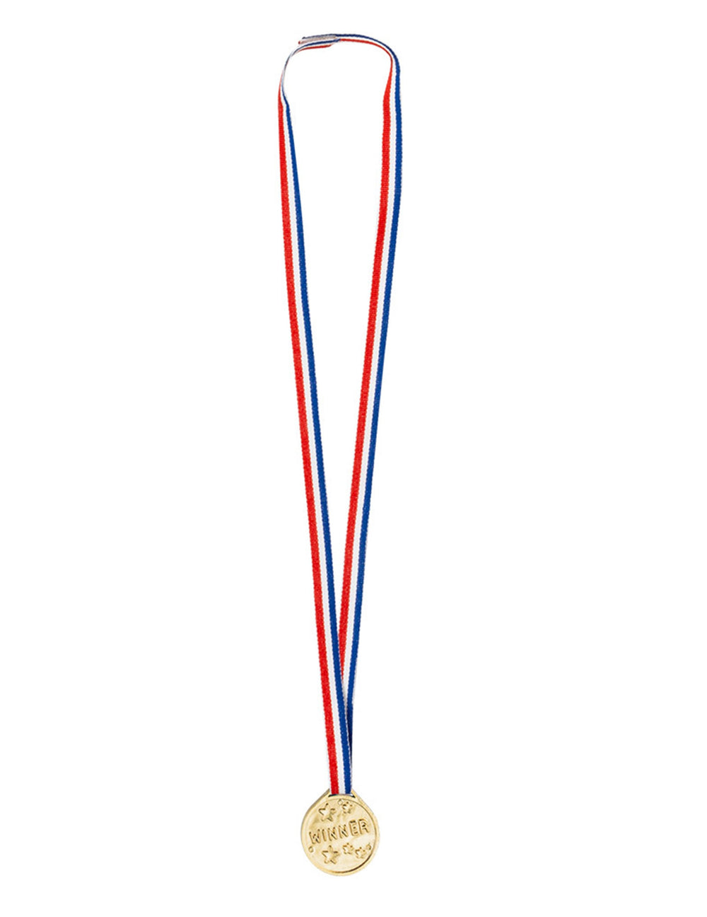 Médaille winner pour enfant dorée avec ruban bleu blanc rouge