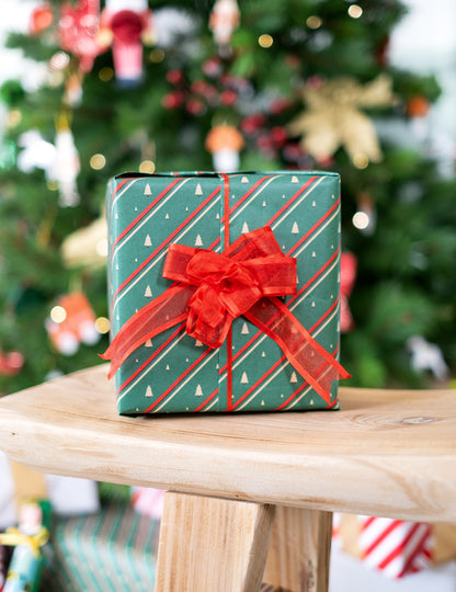 6 červených organzových uzlíkov 10 cm na dekoráciu