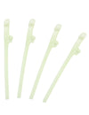 Pailles coquines phosphorescentes pour adulte blanches