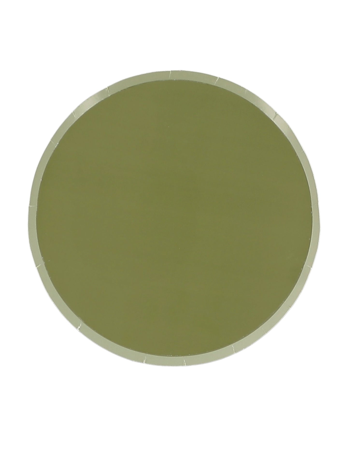 6 malých dvojfarebných kartónových tanierov v šalviovo zelenej a sivozelenej farbe 18 cm bohémsky dekor