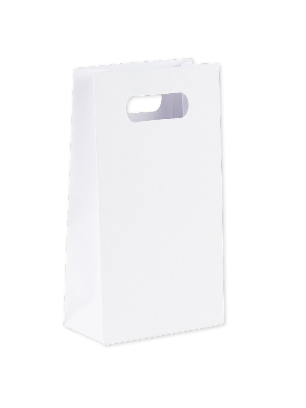 6 bielych papierových tašiek 10 x 18 x 5 cm na svadbu