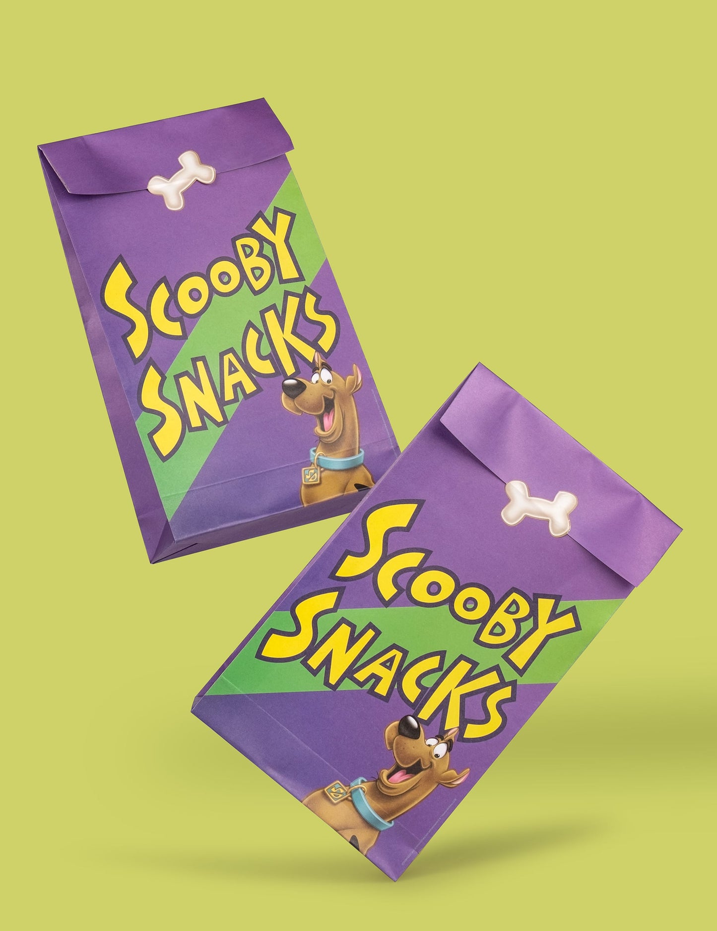 Vue rapprochée des sacs cadeaux Scoobydoo
