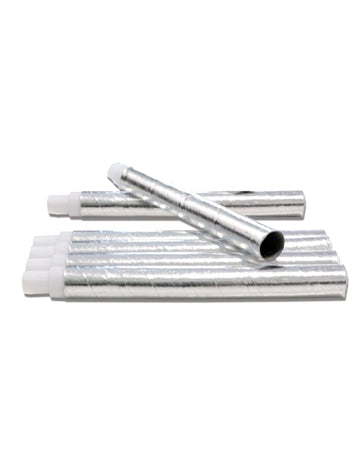 Sarbacanes en carton pour la fête argentées