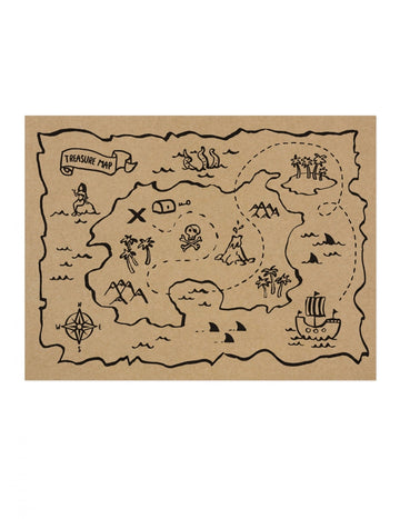 6 kraft papierových súprav 40 x 30 cm karta Treasure Card