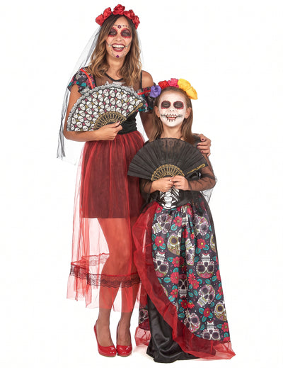 Déguisement de couple Dia de los muertos mère et fille