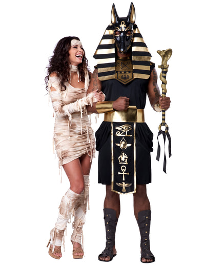 Déguisement couple momie et Anubis adulte