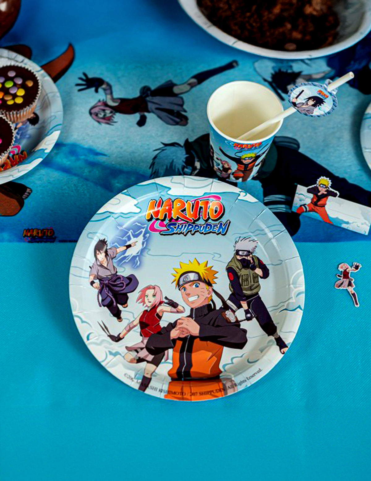 8 papierových tanierov 23 cm Naruto Shippuden™