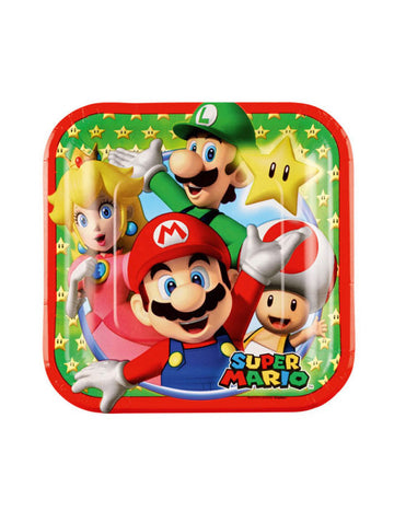 8 Super Super Mario kartónové dosky 18 cm