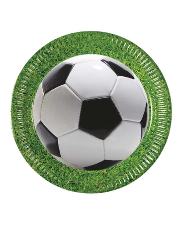 8 papierových tanierov na futbalovú párty 23 cm futbal
