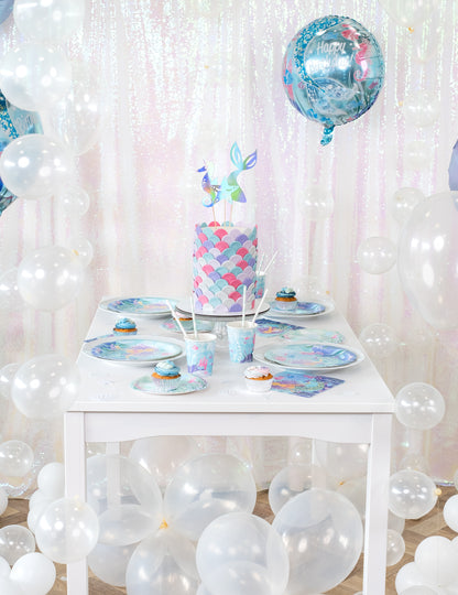 8 papierové taniere krásna morská panna 21,9 cm na narodeniny 