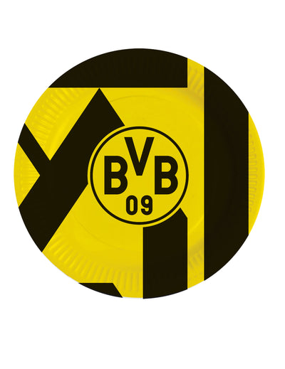 8 okrúhlych kartónových dosiek Borussia Dortmund 23 cm