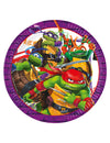 Assiettes Tortues Ninja next generation pour enfant violettes avec bordure brique