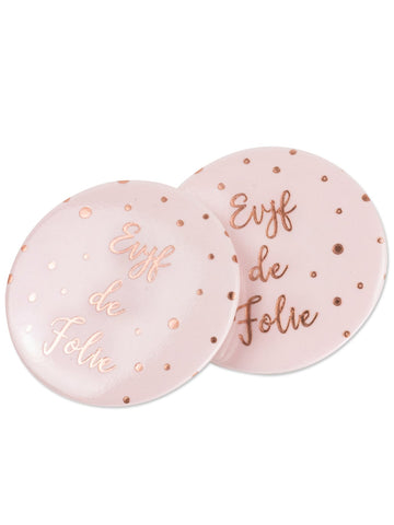 Badges EVJF de folie pour femme rose et dorure rose gold