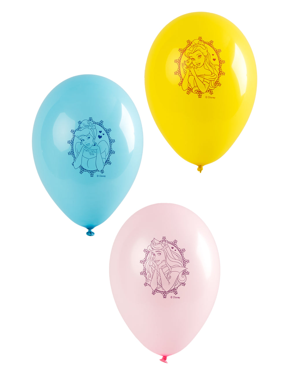 Ballons Disney Princesses Journey pour enfant bleu jaune et rose