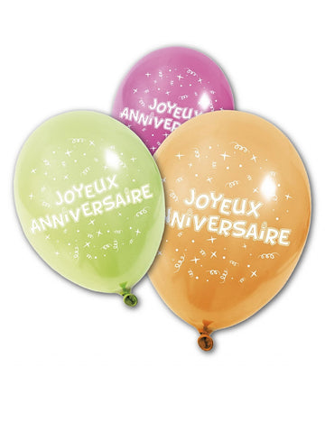 8 všetko najlepšie k narodeninám latex balóny 25 cm