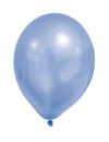 Ballons en latex métallisé pour anniversaire bleu gris