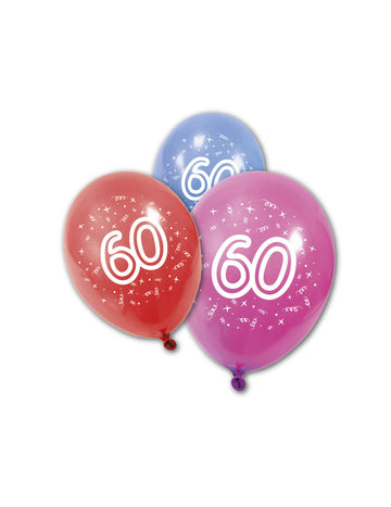 8 balónov v latexových narodeninách 60 rokov 30 cm