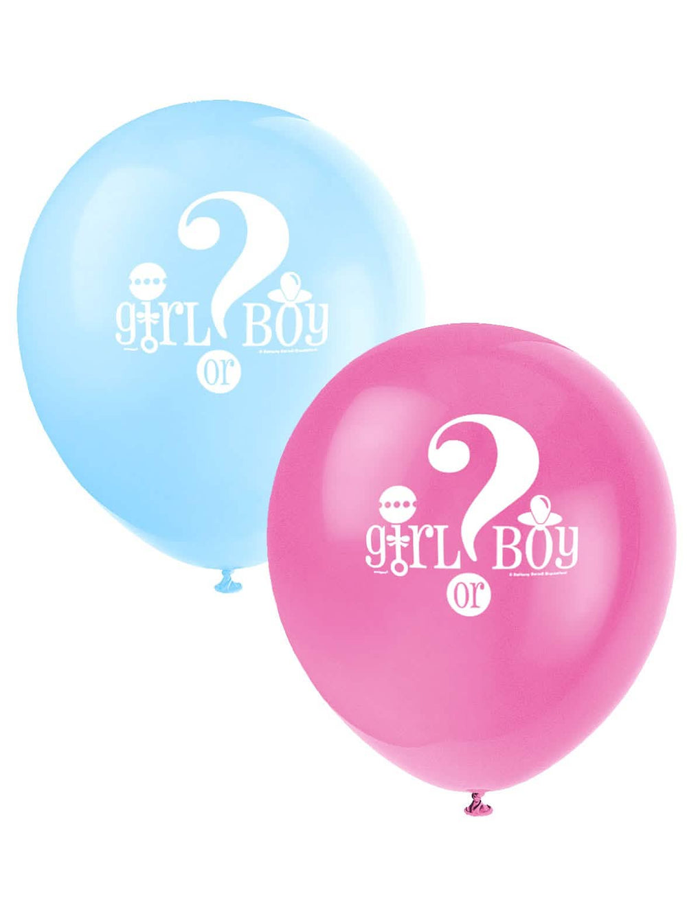 potlačené balóny girl or boy na baby shower ružová a modrá