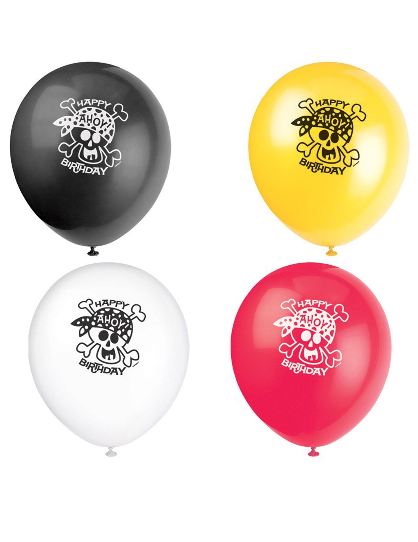 8 pestrofarebných pirátskych balónov 30 cm 