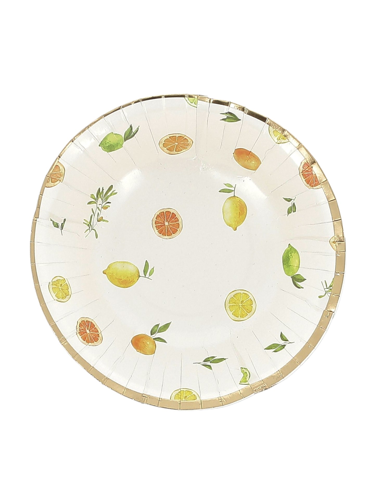 8 misiek na citrusové šumivé nápoje, kartónové, krémové, oranžové, žlté a zlaté, 13,5 cm, ovocná dekorácia