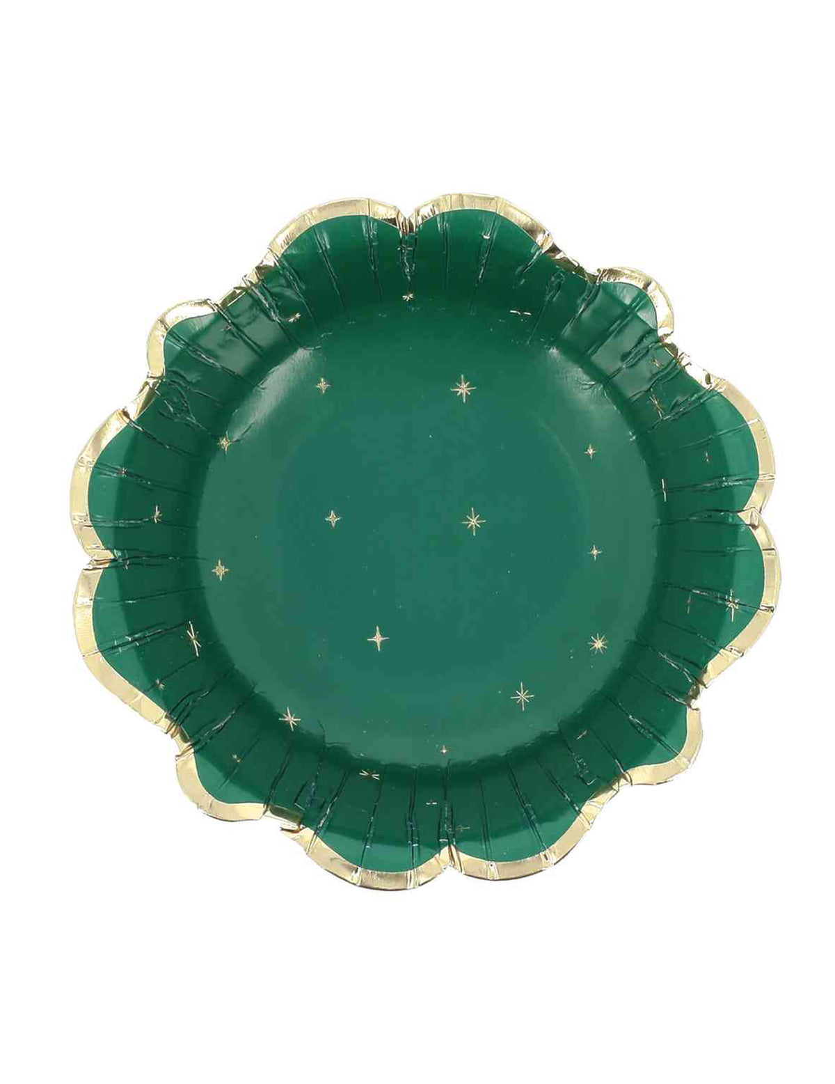 8 bols L'Intemporel vert anglais et or 13,5 cm