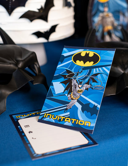 8 pozvánok s Batman™ a obálkami 10x16 cm