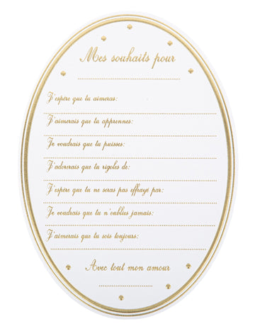 8 bielo-zlatých medailónových blahoželaní k narodeninám