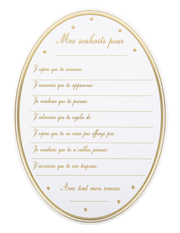 8 bielo-zlatých medailónových blahoželaní k narodeninám