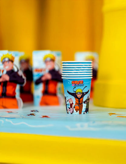 8 kartónových pohárov Naruto Shippuden™ 250 ml